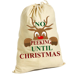 No Peeking Until Christmas Sack