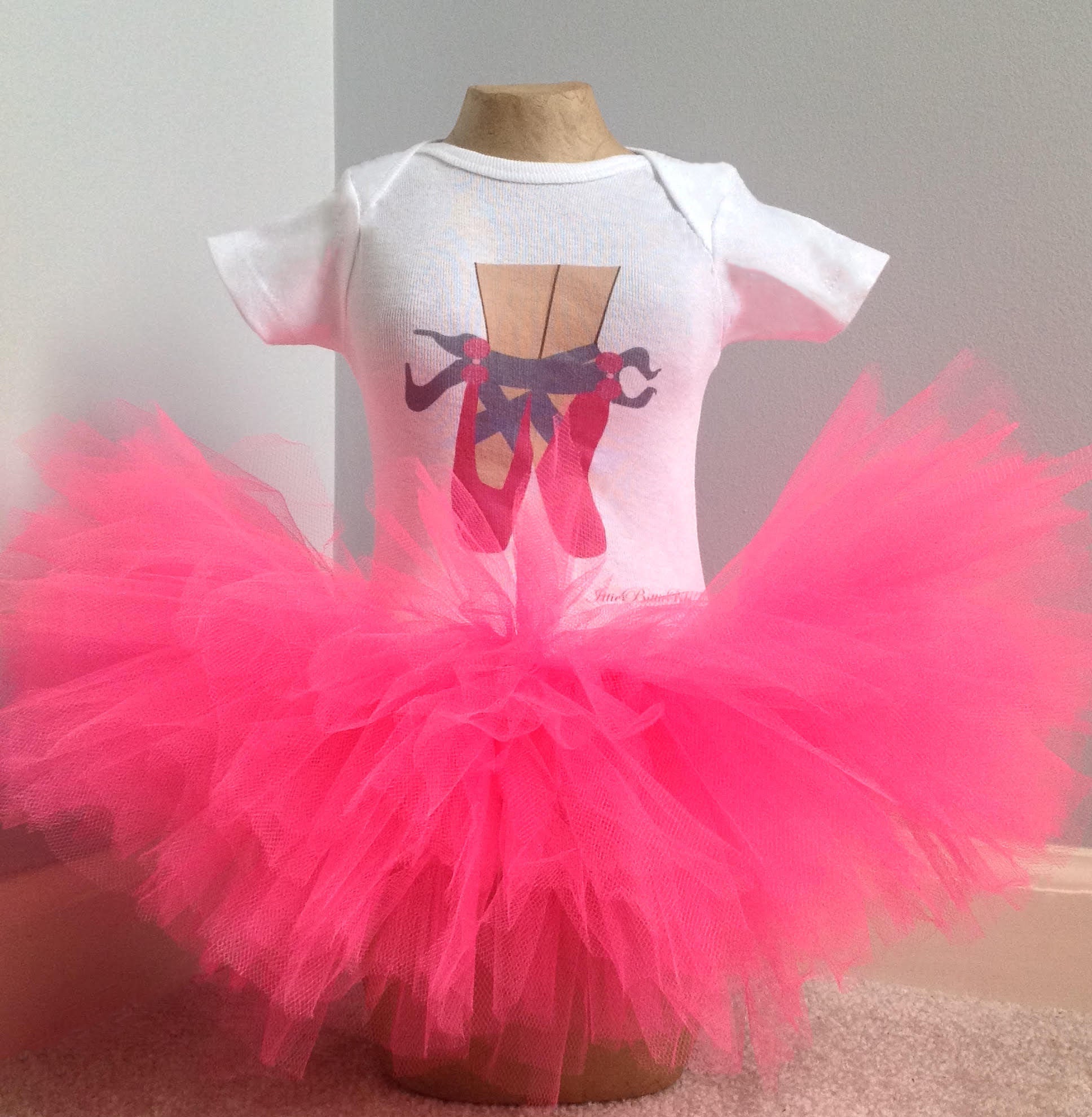 Ballerina Onesie w/ Hot Pink Tutu (2 pc set)
