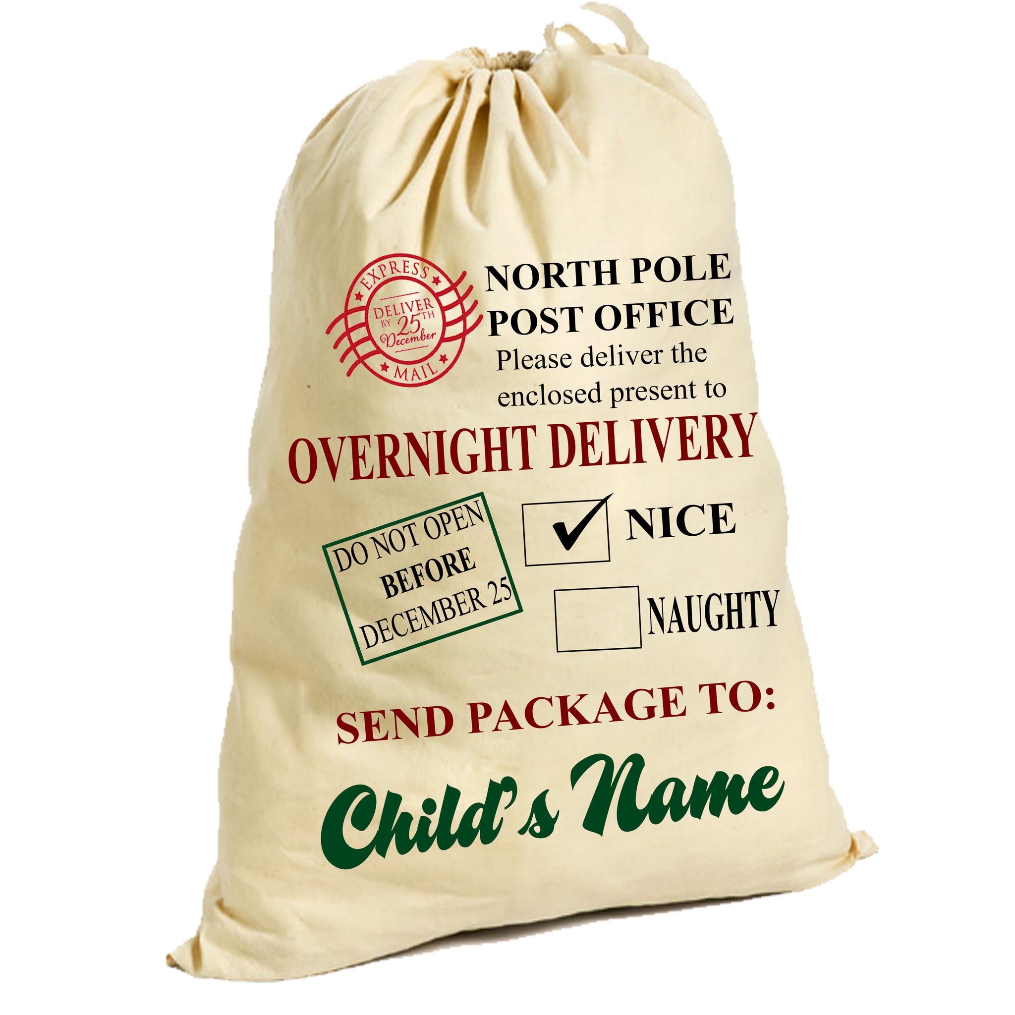Santa Postage Sack